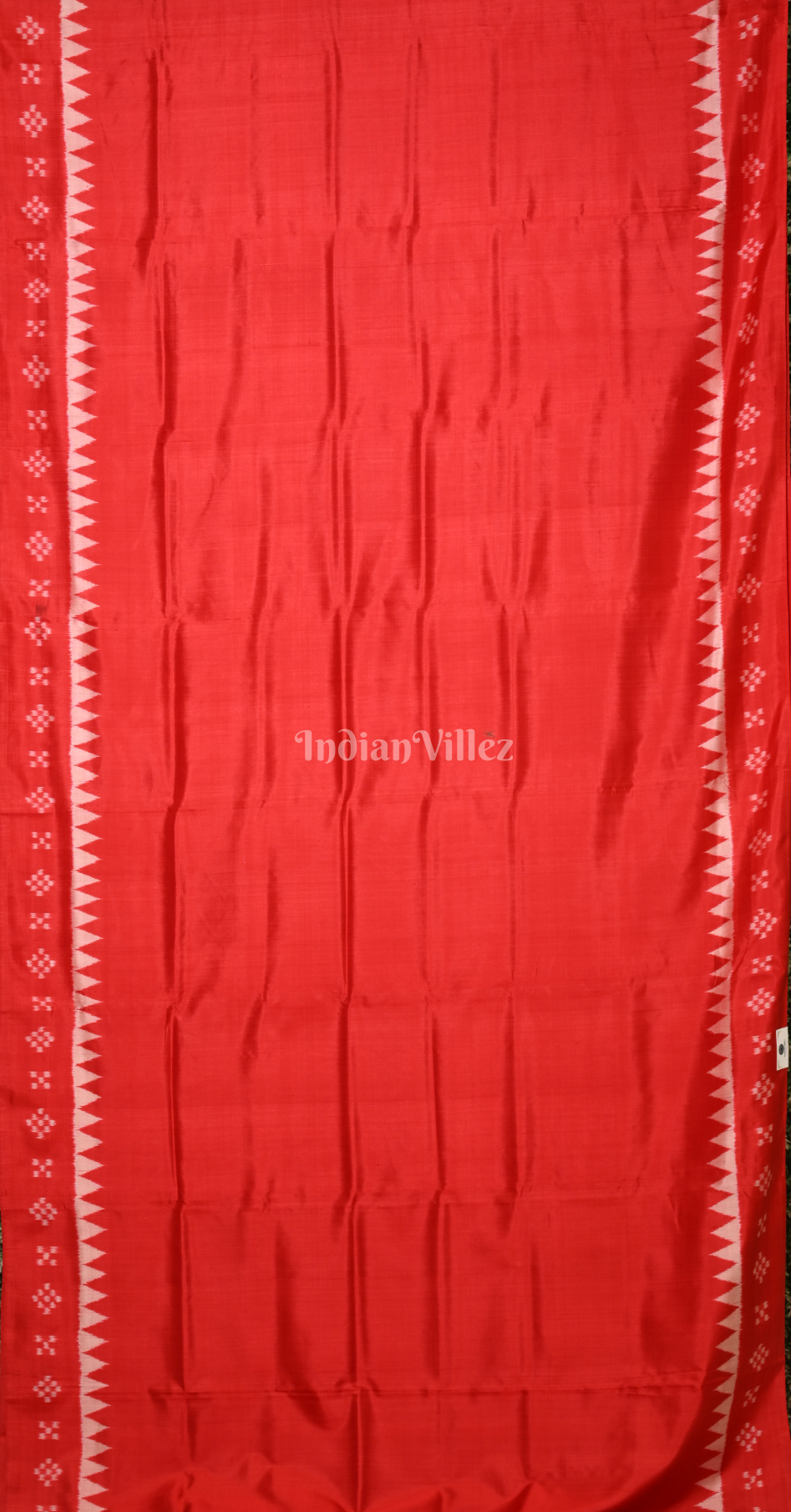 Red Pasapali Border Contemporary Designer Silk Saree with Pasapali Anchal 