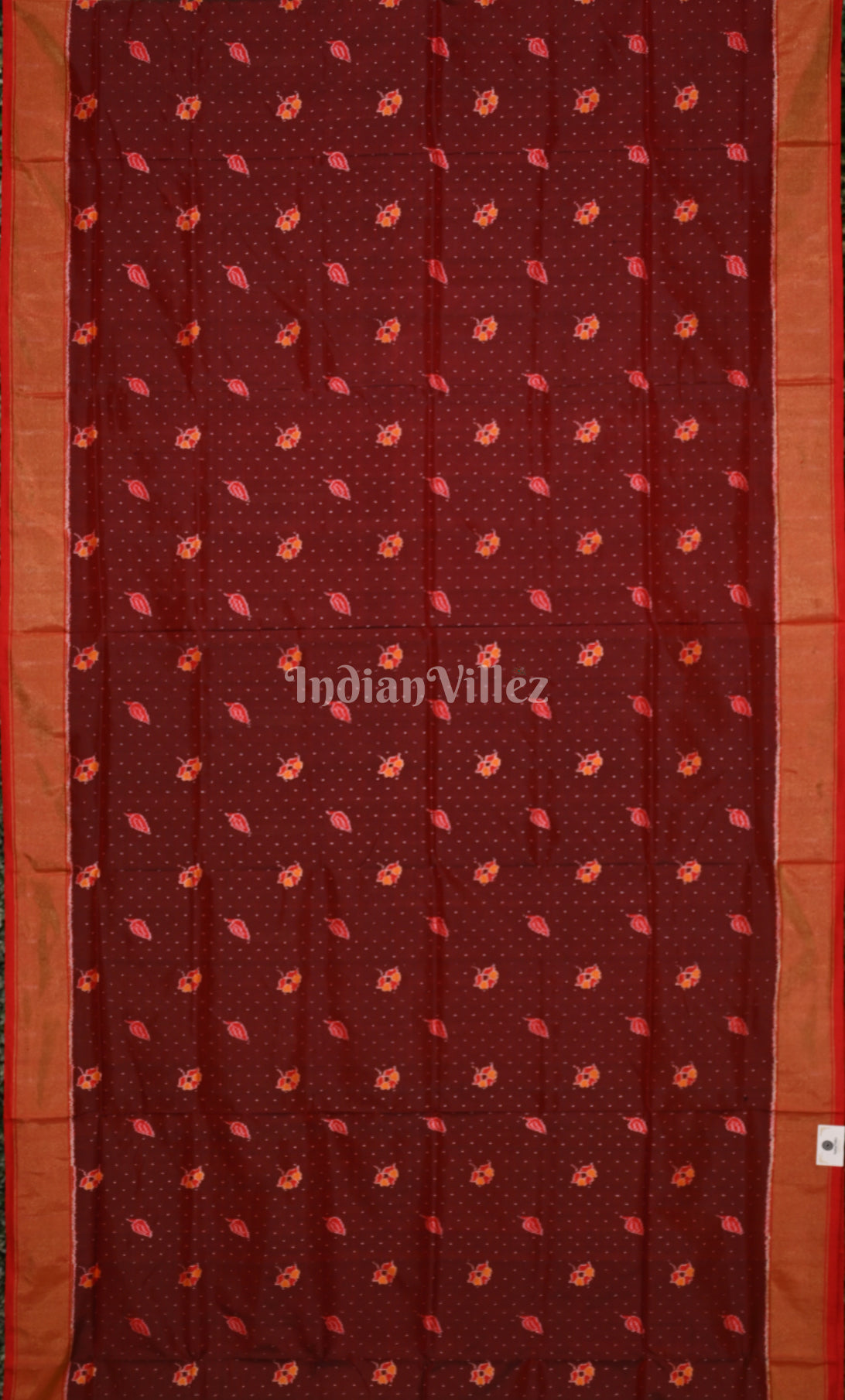 Maroon Red Pochampally Ikat Silk Saree