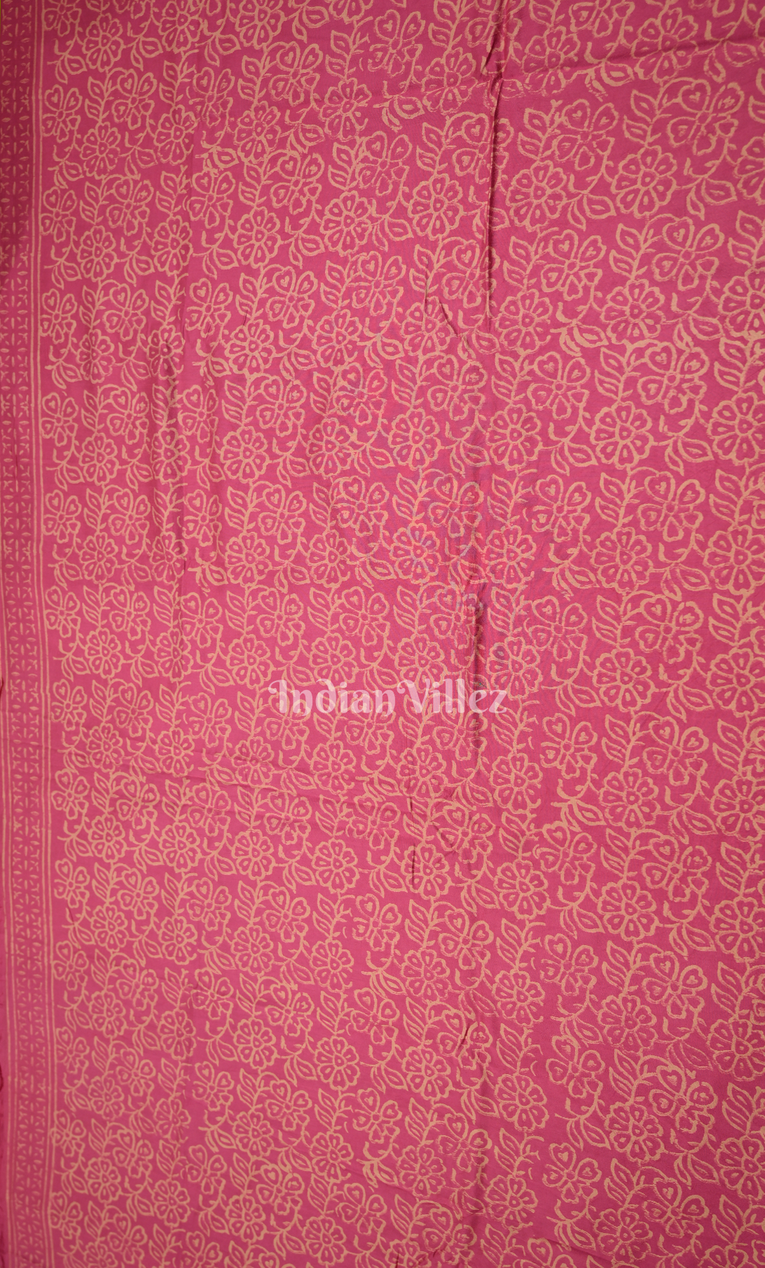 Parrot Green Rani Pink Block Printed Chanderi Silk Suit Sets