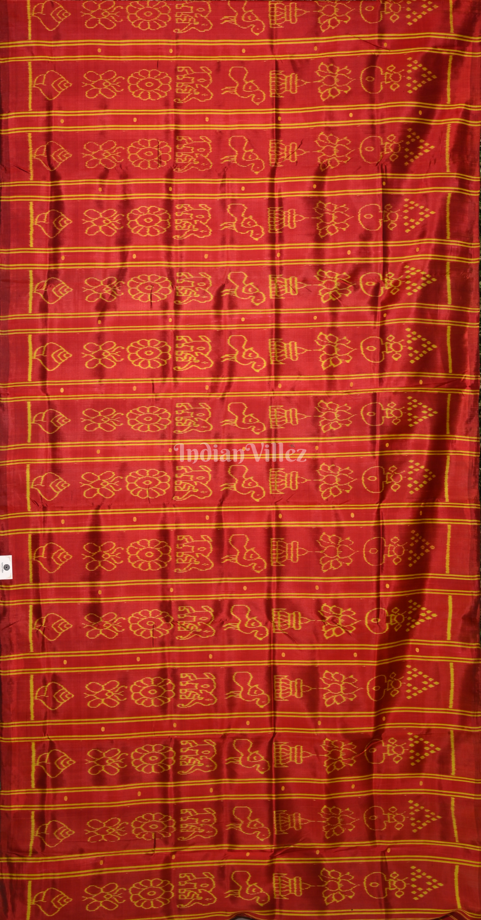 Maroon Red Nabarangi Nabakothi Odisha Ikat Contemporary Designer Silk Saree 