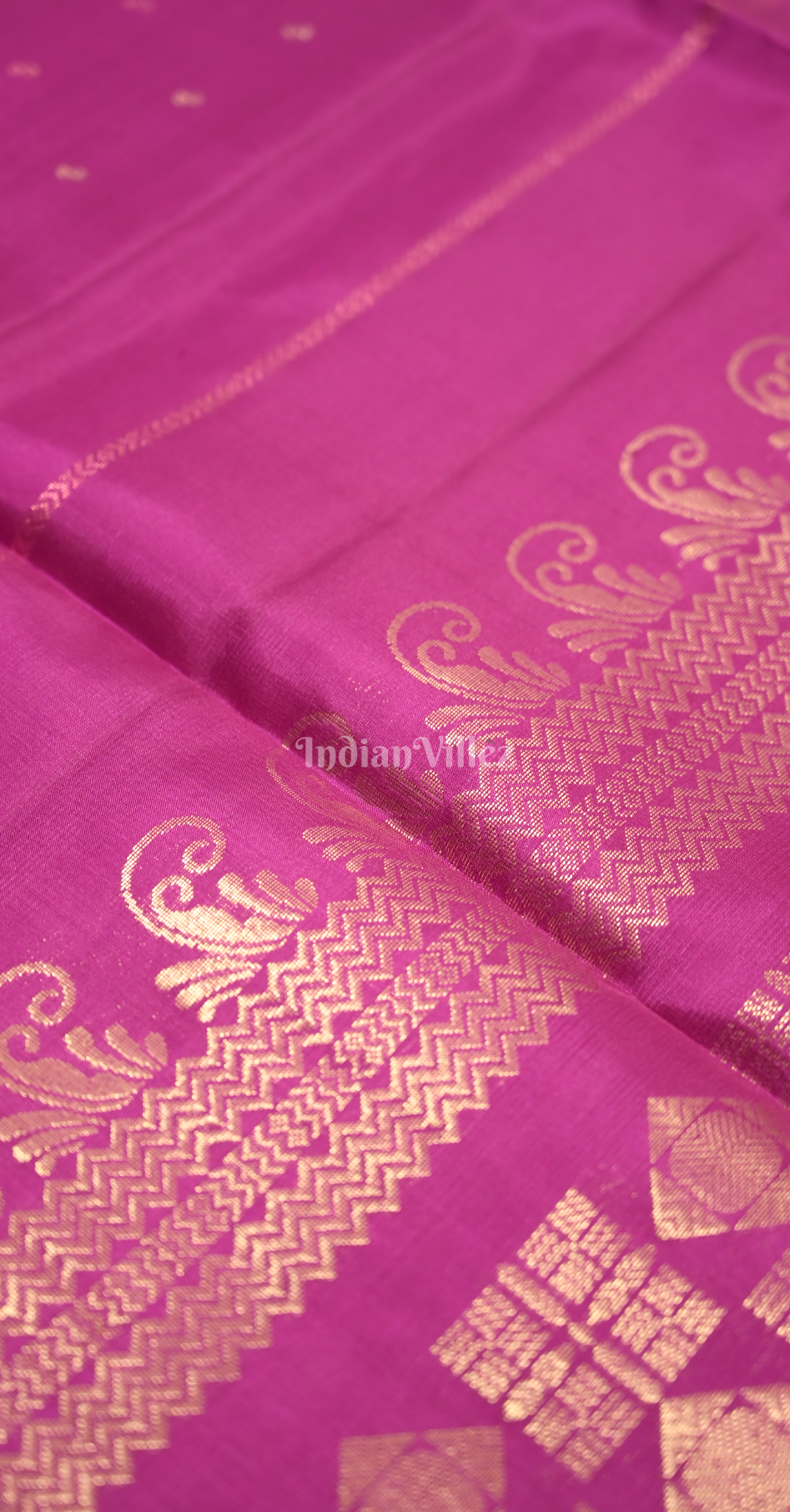Pink Golden Zari Pure Kanjivaram Soft Silk Saree