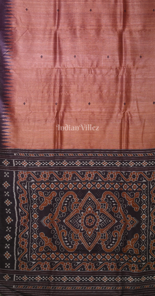 Rust Purple Fine Gopalpur Tussar Silk Saree