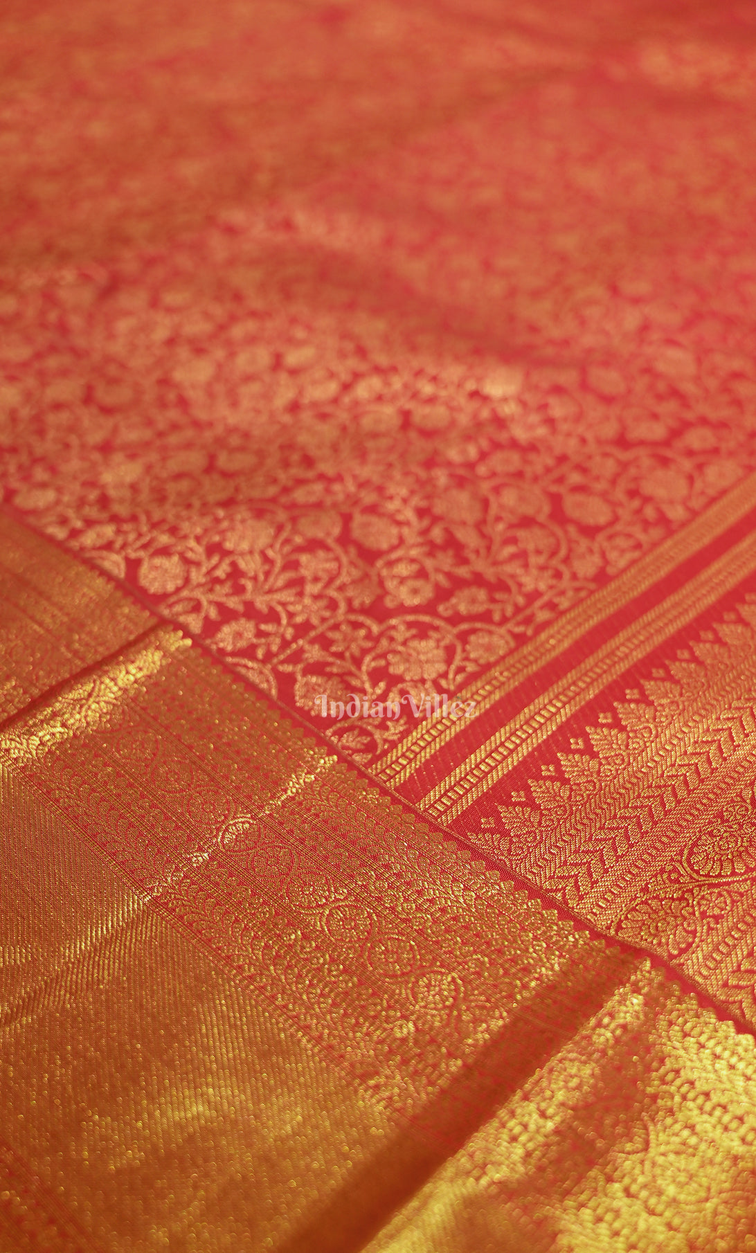 Royal Red Bridal Pure Brocade Kanjivaram Silk Saree 