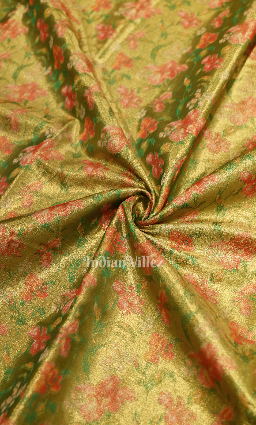 Mehendi Green Digital Print Kanjivaram Silk Saree
