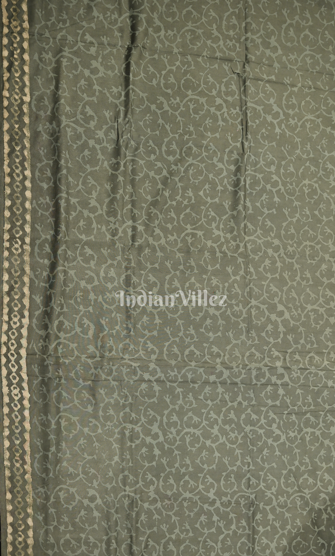 Ash Grey Dabu Block Printed Cotton Suit Sets 
