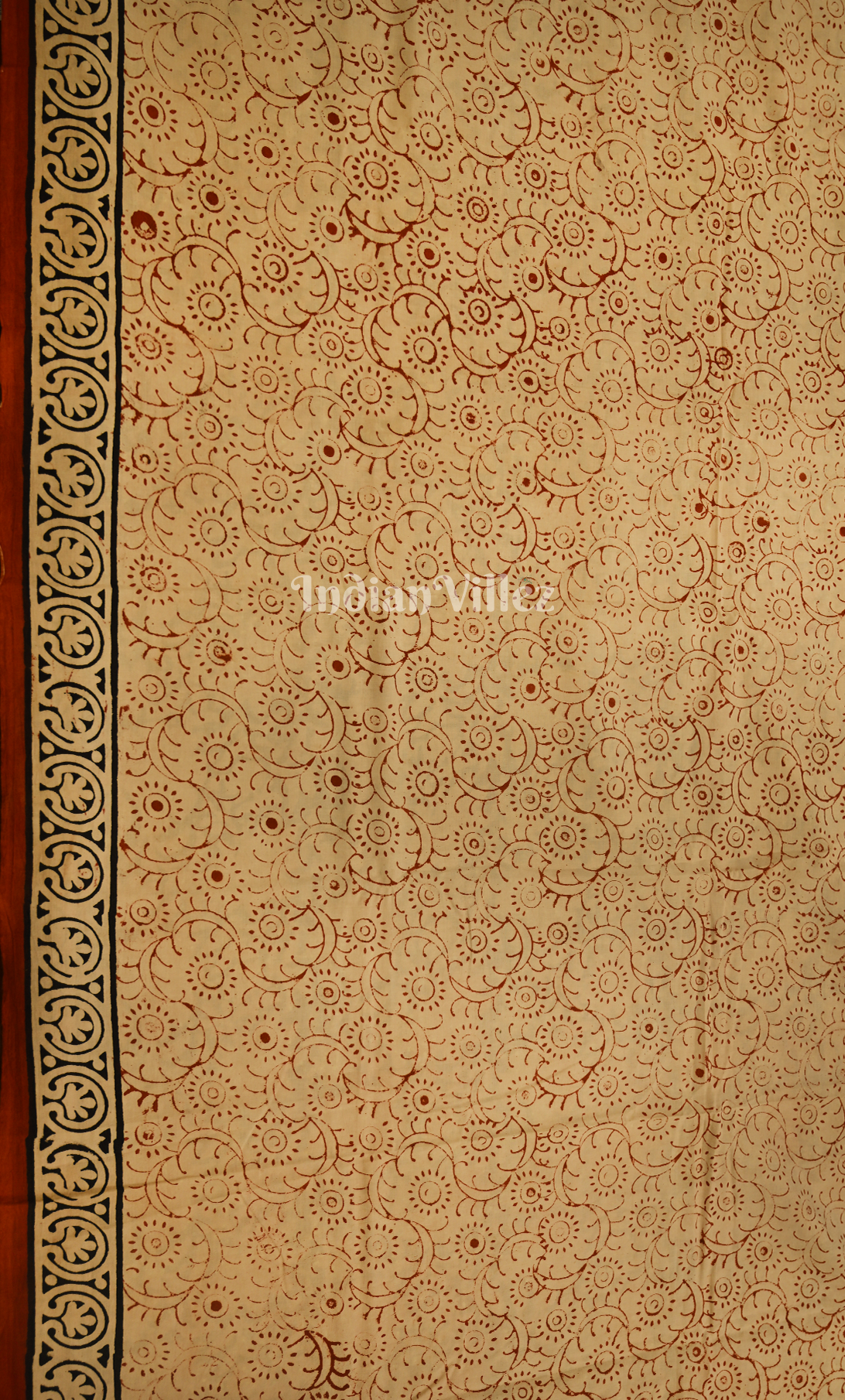Cream Black Bagru Block Printed Cotton Suit Sets 