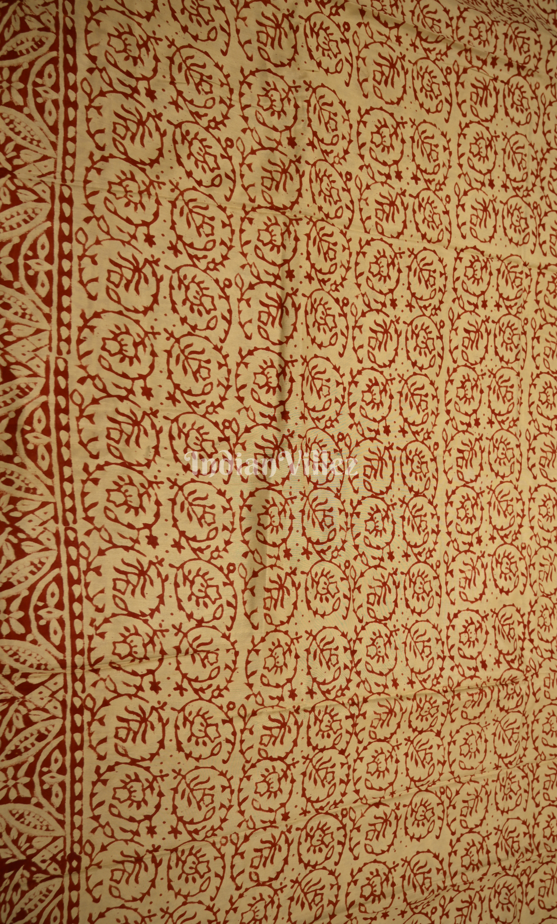 Beige Maroon Bagru Block Printed Cotton Suit Sets