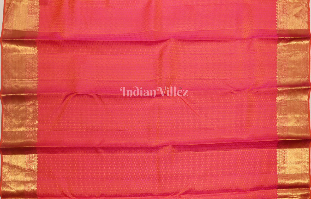  Bridal Dark Red with Golden Floral Brocade Pure Kanjivaram Silk Saree