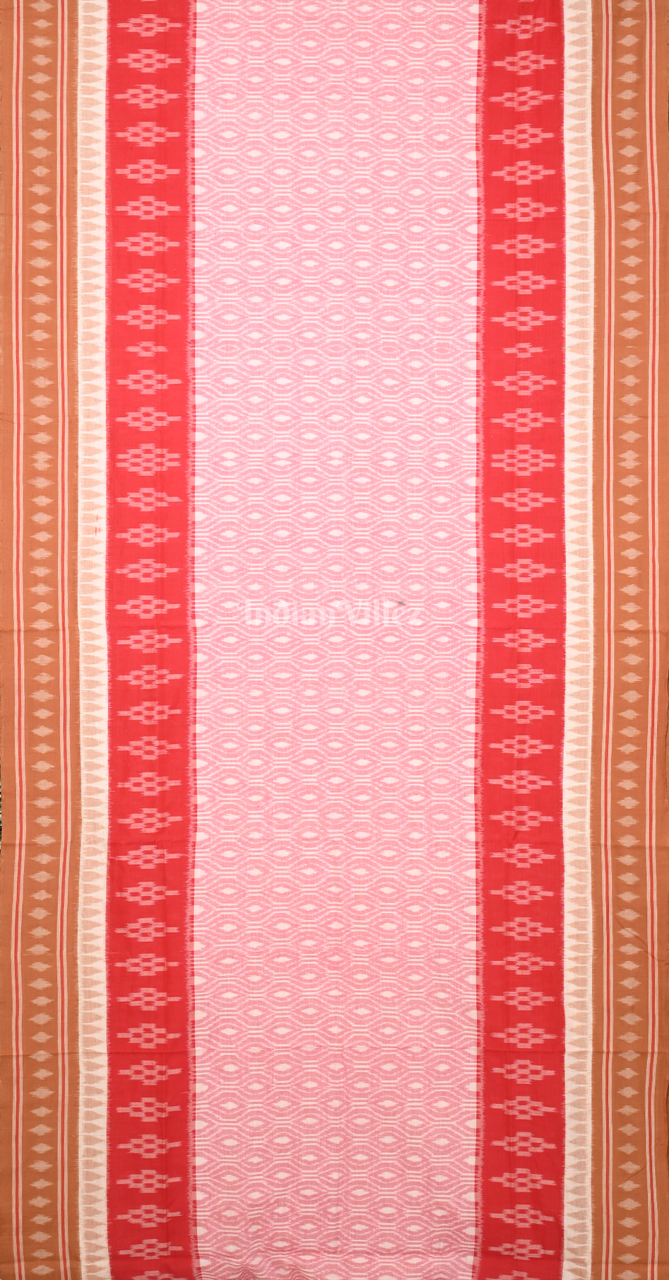 Pink Red  Pasapali Odisha Ikat Sambalpuri Cotton Saree