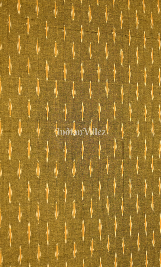 Mehendi Green Maroon Pochampally Ikat Cotton Unstitched Suit Sets