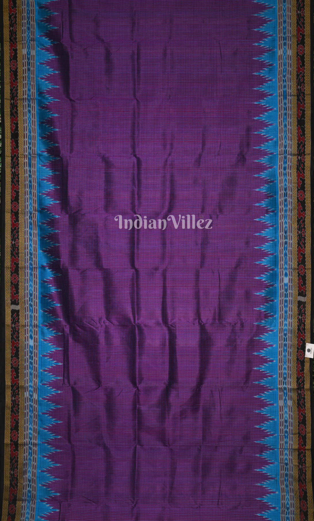 Purple Blue  Sachipar Odisha Ikat Khandua Silk Saree 
