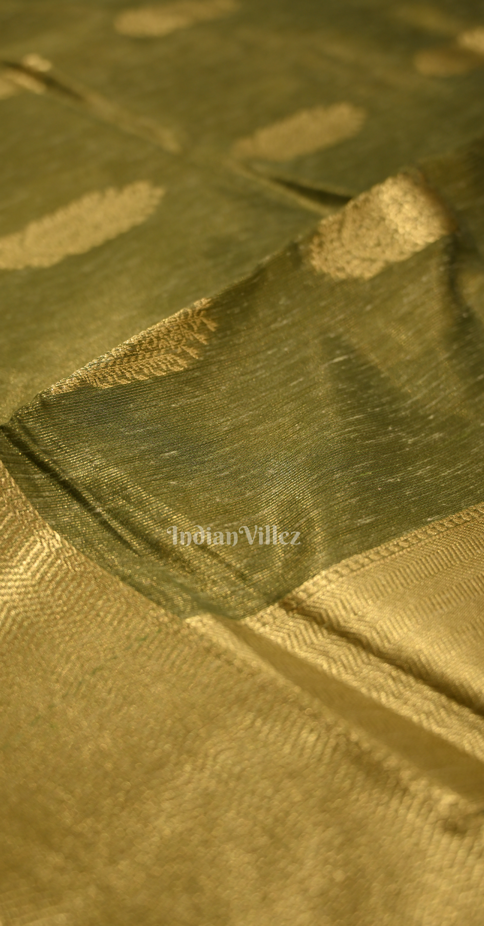 Mehndi Green Paithani  Zari Tissue Silk Saree