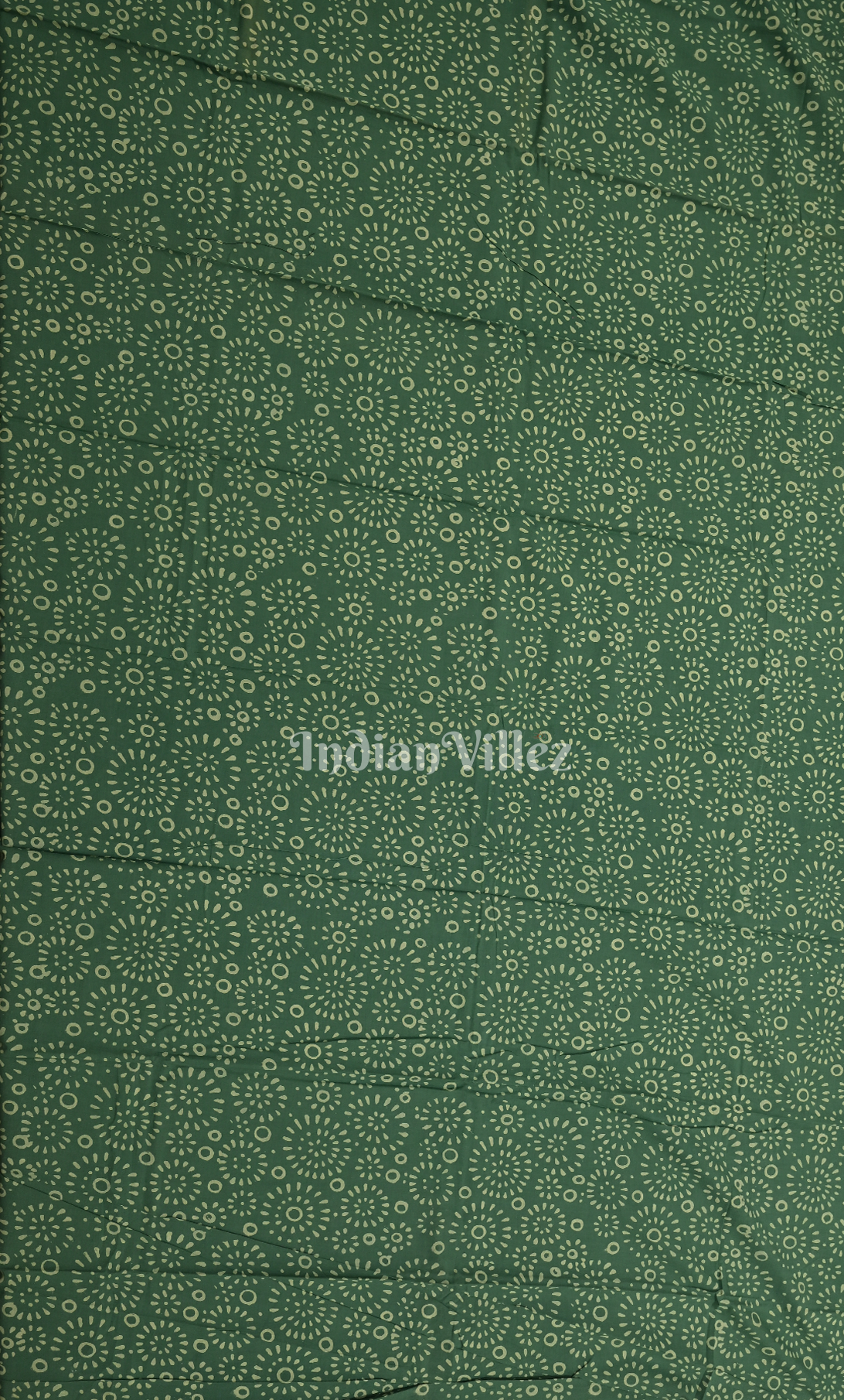 Teal Green Block Printed Cotton Suit Sets 