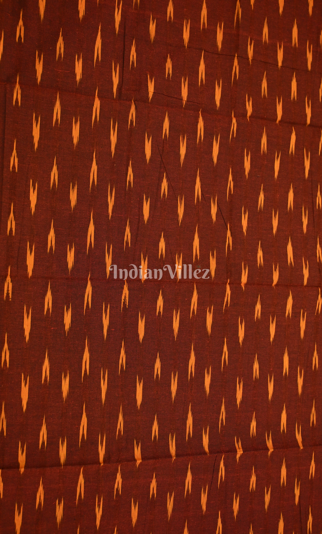 Brown Black Pochampally Ikat Cotton Unstitched Suit Sets