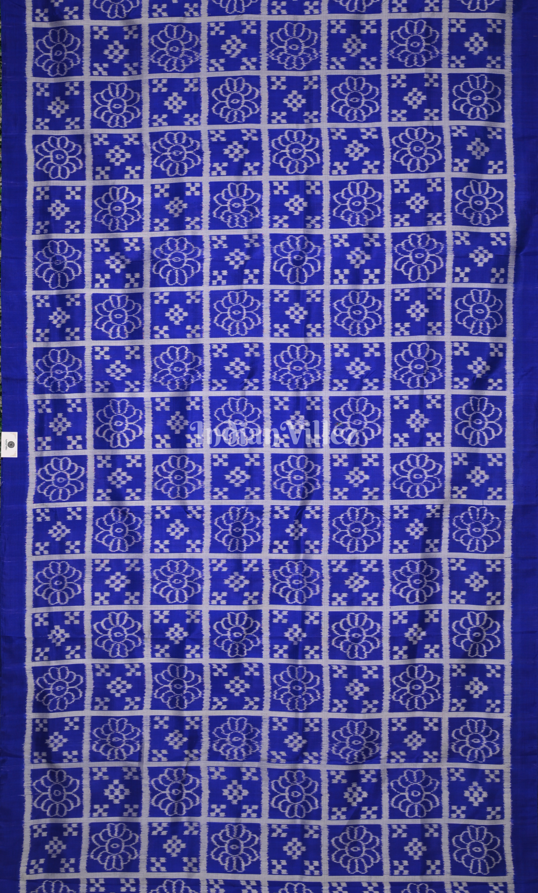 Royal Blue Odisha Ikat Contemporary Designer Silk Saree
