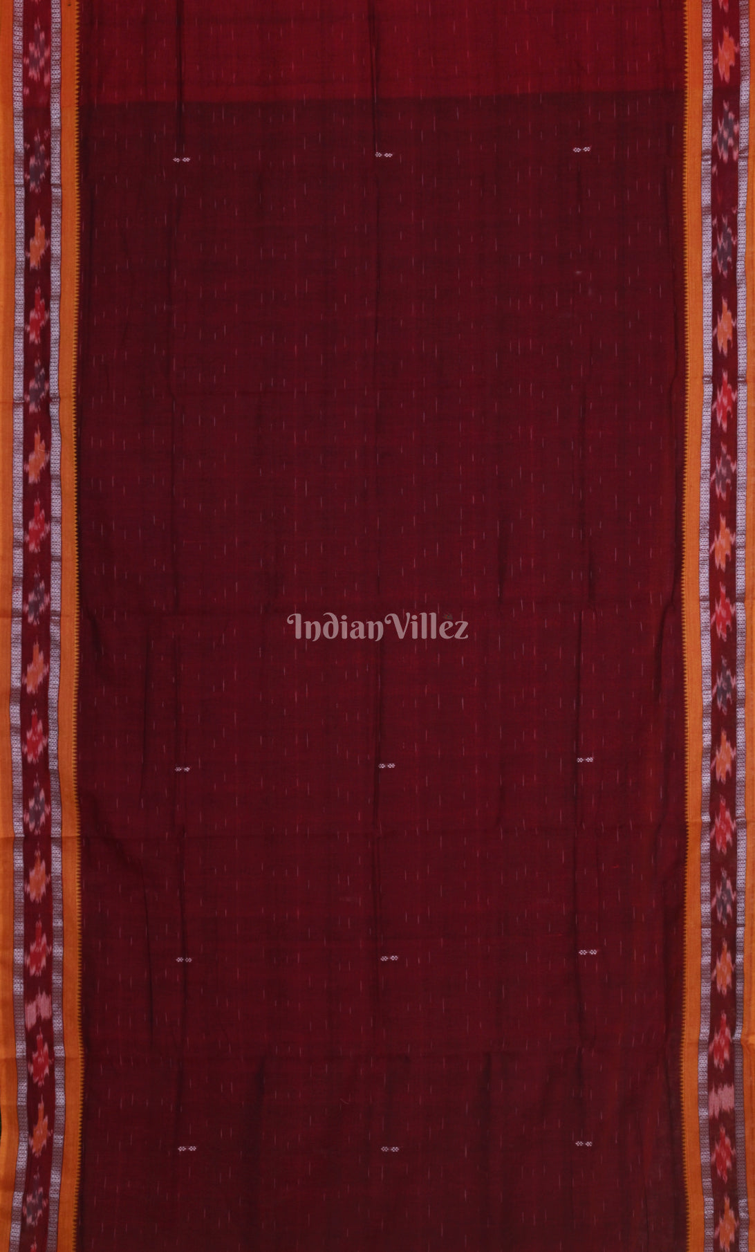 Purple Brown Odisha Ikat Maniabandha Cotton Saree 