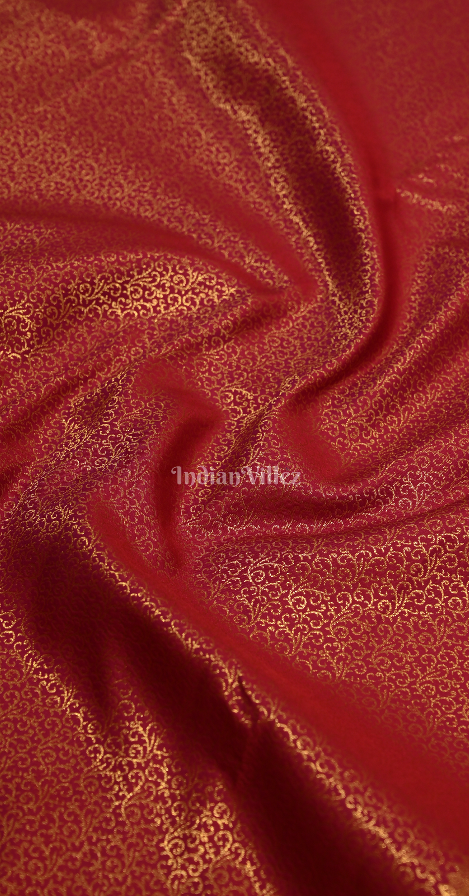 Rani Pink Floral Pure Brocade Kanjivaram Silk Saree