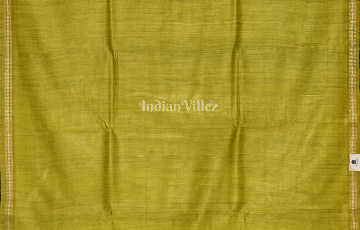 Black Mehendi Green Dolabedi Gopalpur Tussar Silk Saree 