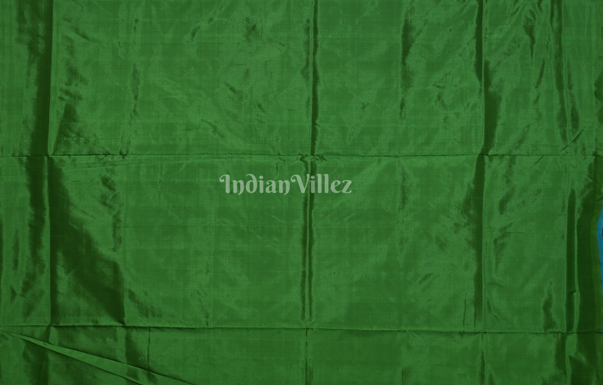 Forest Green Pochampally Ikat Silk Saree 