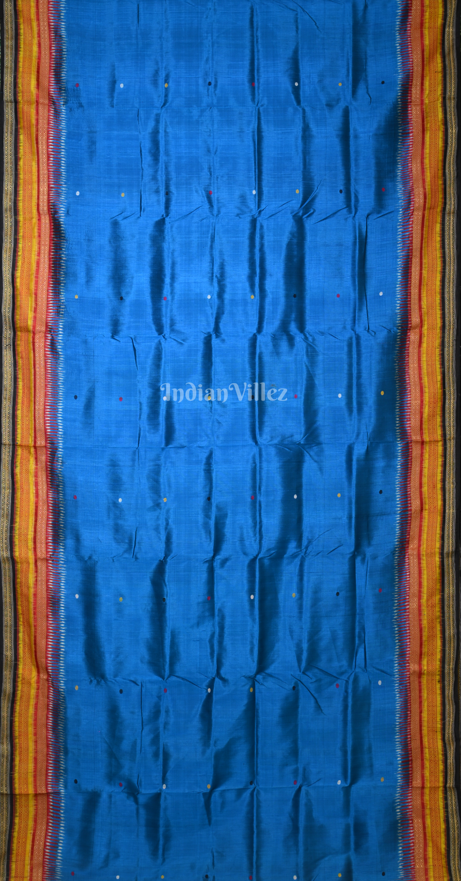 Royal Blue with Multicolor Kathiphera Odisha Ikat Khandua Silk Saree