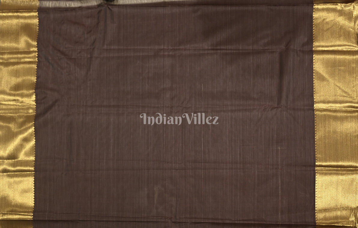 Grey Digital Print Kanjivaram Silk Saree 