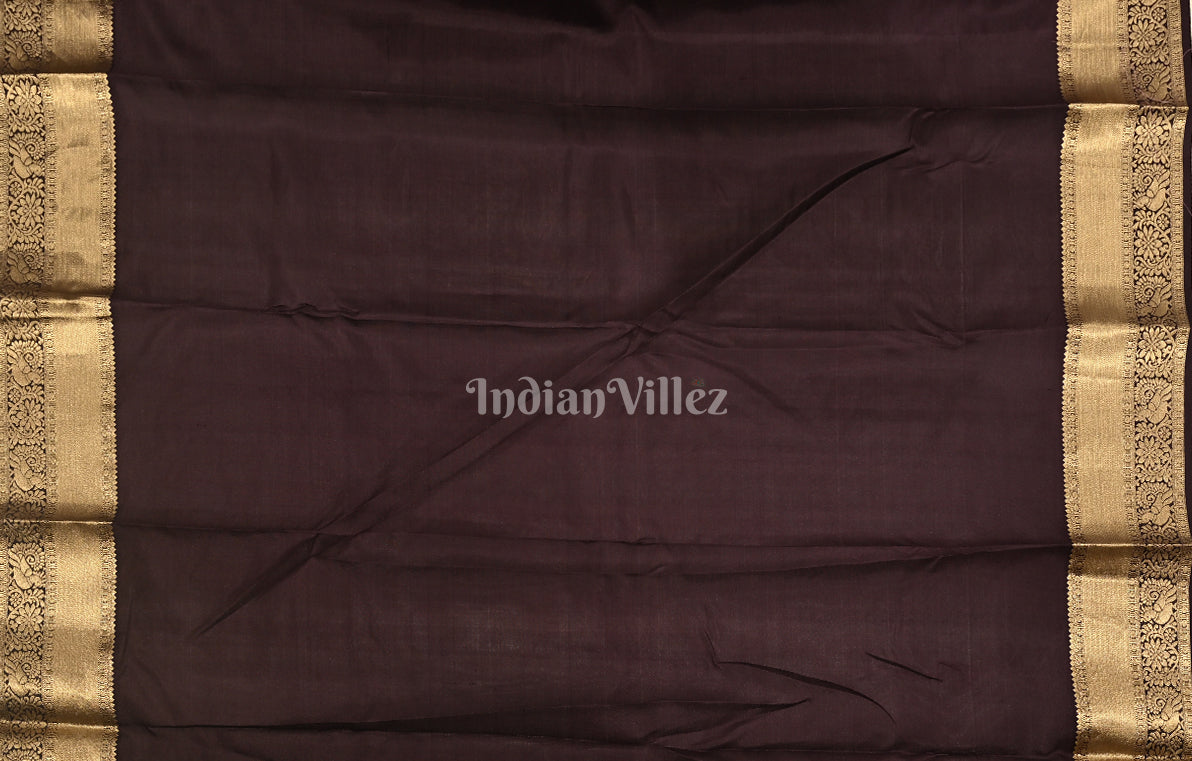 Black Brocade Pure Kanjivaram Silk Saree