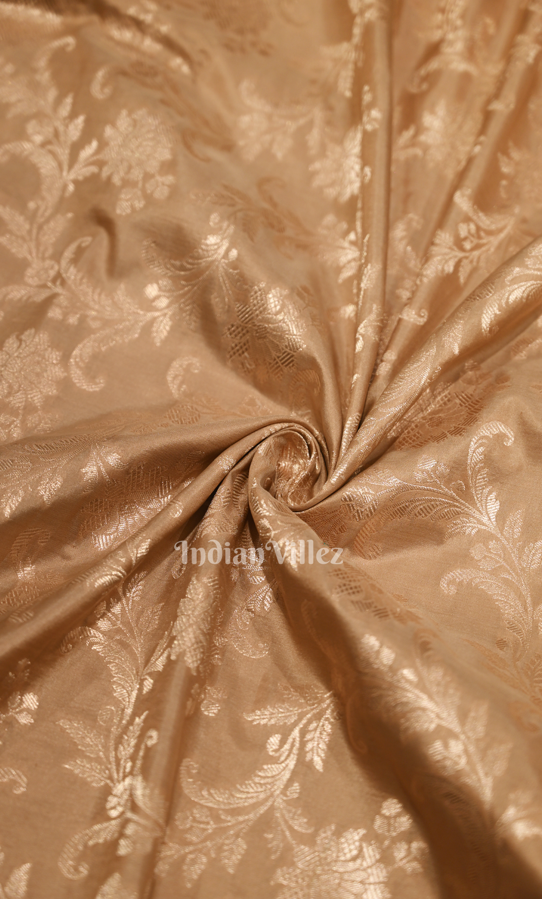 Exclusive Designer Beige Meenakari Pure Katan Banarasi Silk Saree 