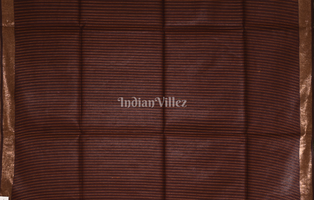 Maroon Pure Tussar Silk Saree 