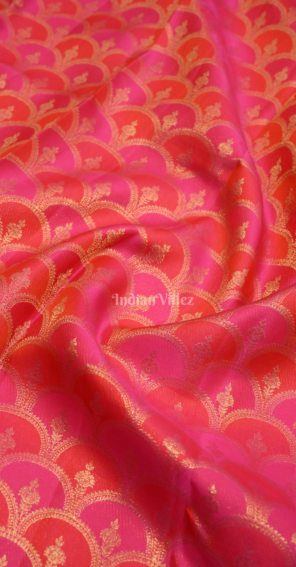 Rani Pink Brocade Pure Kanjivaram Silk Saree 