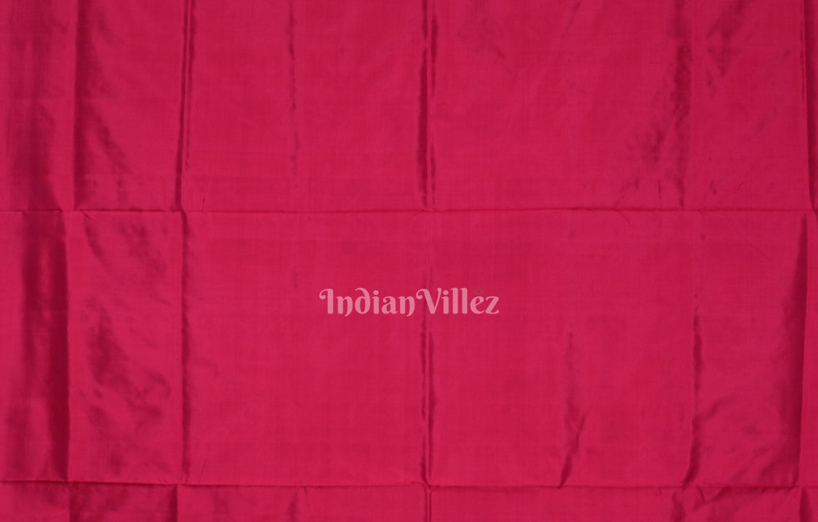 Mehendi Green Rani Pink Pochampally Ikat Silk Saree