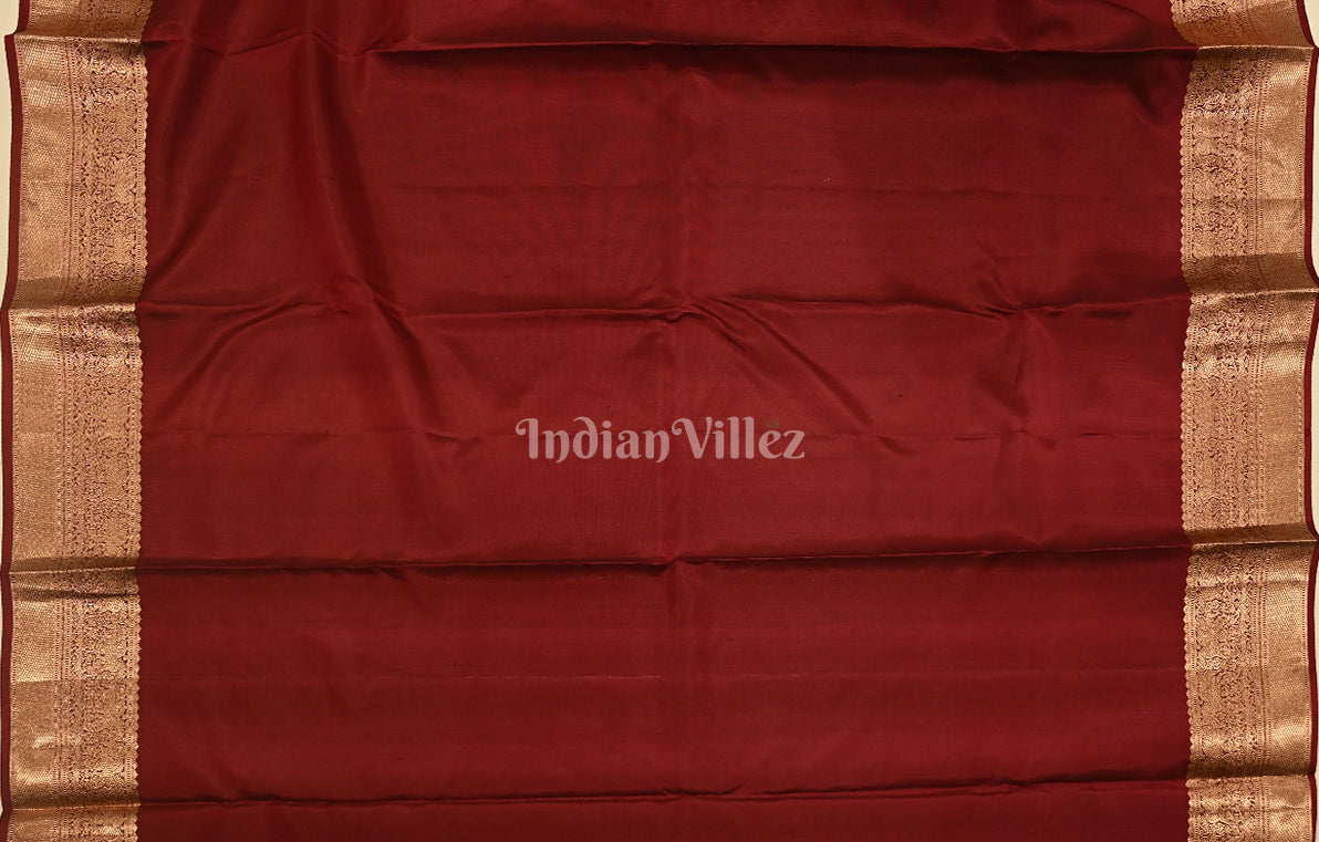 Exclusive  Bridal  Maroon Paisley Brocade Pure Kanjivaram Silk Saree
