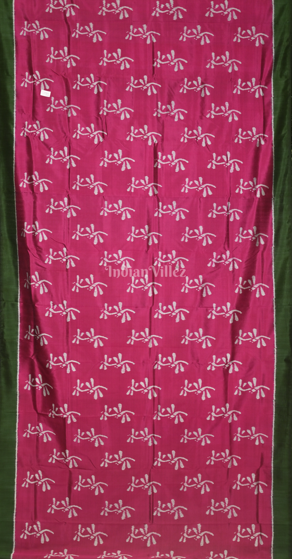Pink Bottle Green Contemporary Designer Silk Saree 