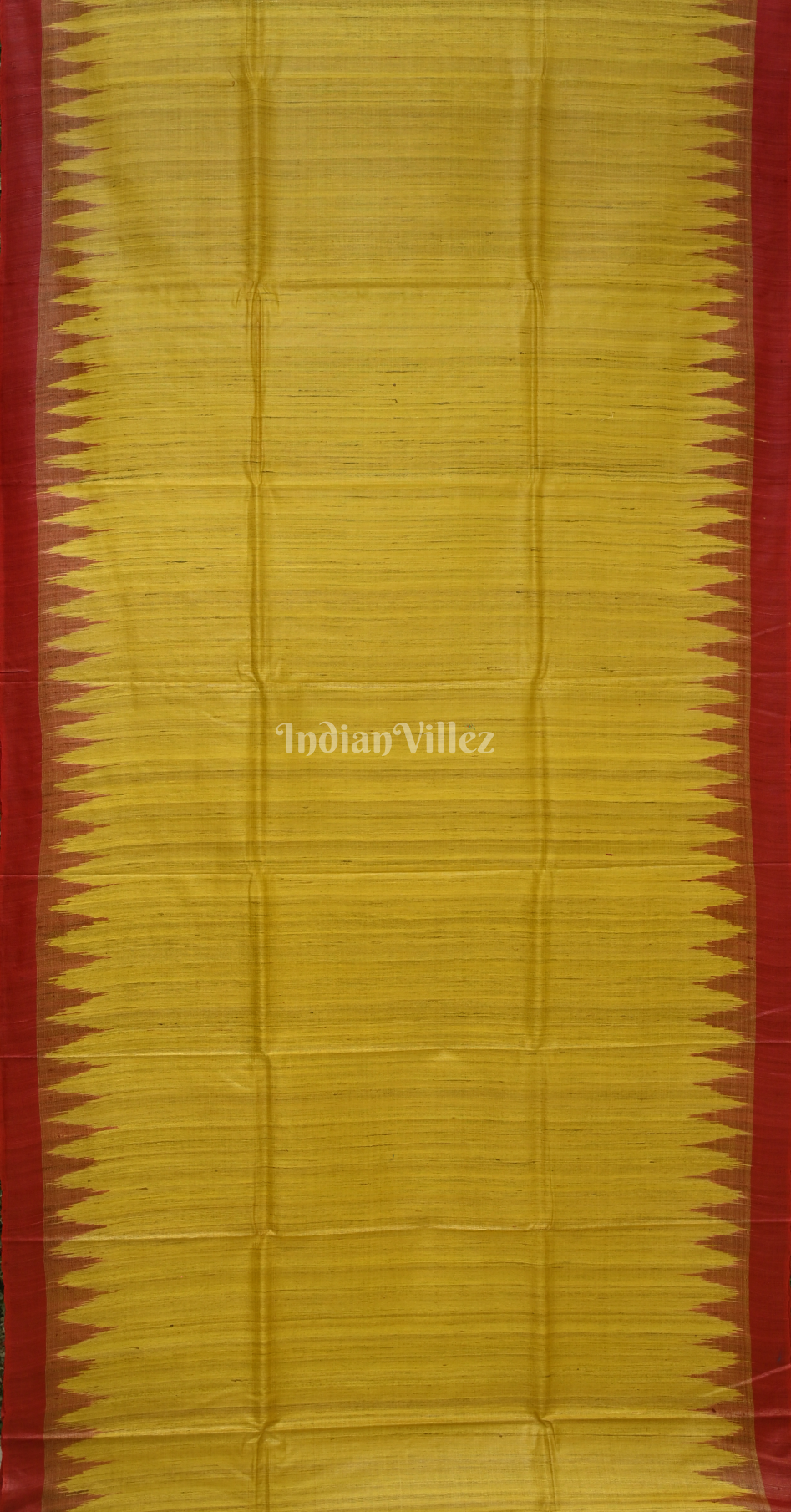 Mehendi  Green Red Gopalpur Tussar Silk Saree 