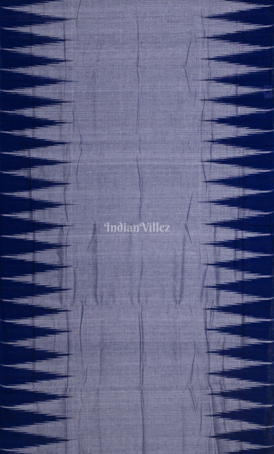  Grey  Navy Blue Odisha Ikat Maniabandha Cotton Saree