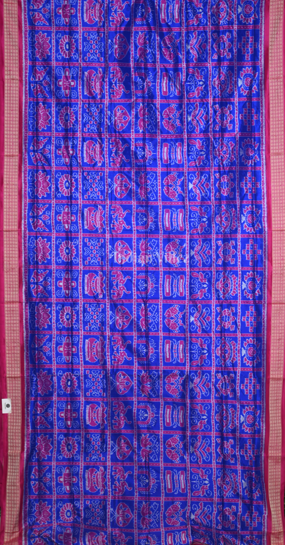 Madhuri Dixit Royal Blue Pink Nabakothi Odisha Ikat Sambalpuri Silk Saree