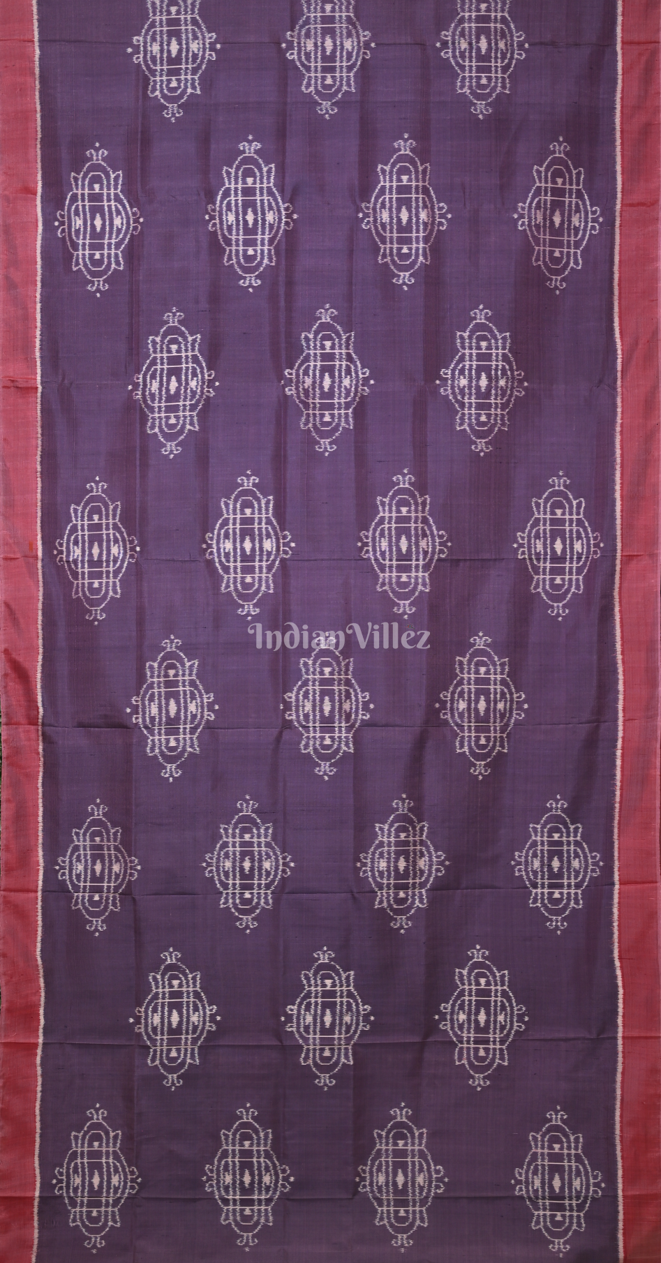 Lavendar Red Contemporary Designer Silk Saree with Jhoti Anchal