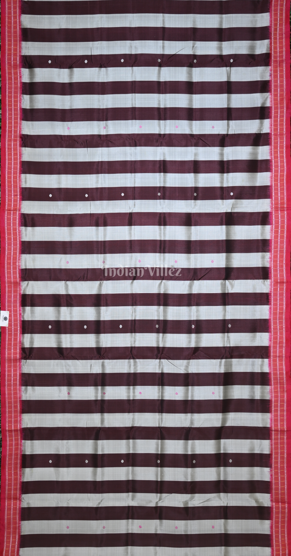 Grey Coffee Siminoi Odisha Ikat Khandua Silk Saree