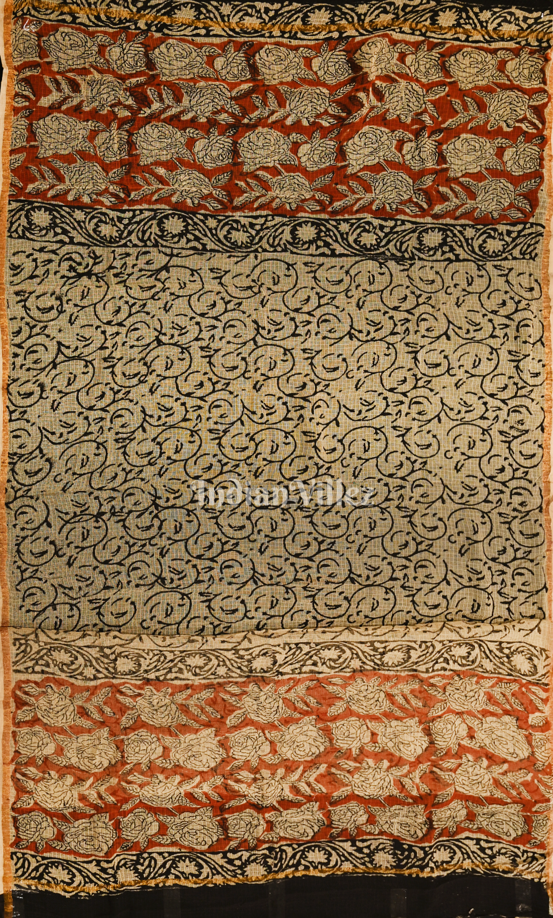 Maroon Cream Bagru Block Printed Cotton Suit Sets