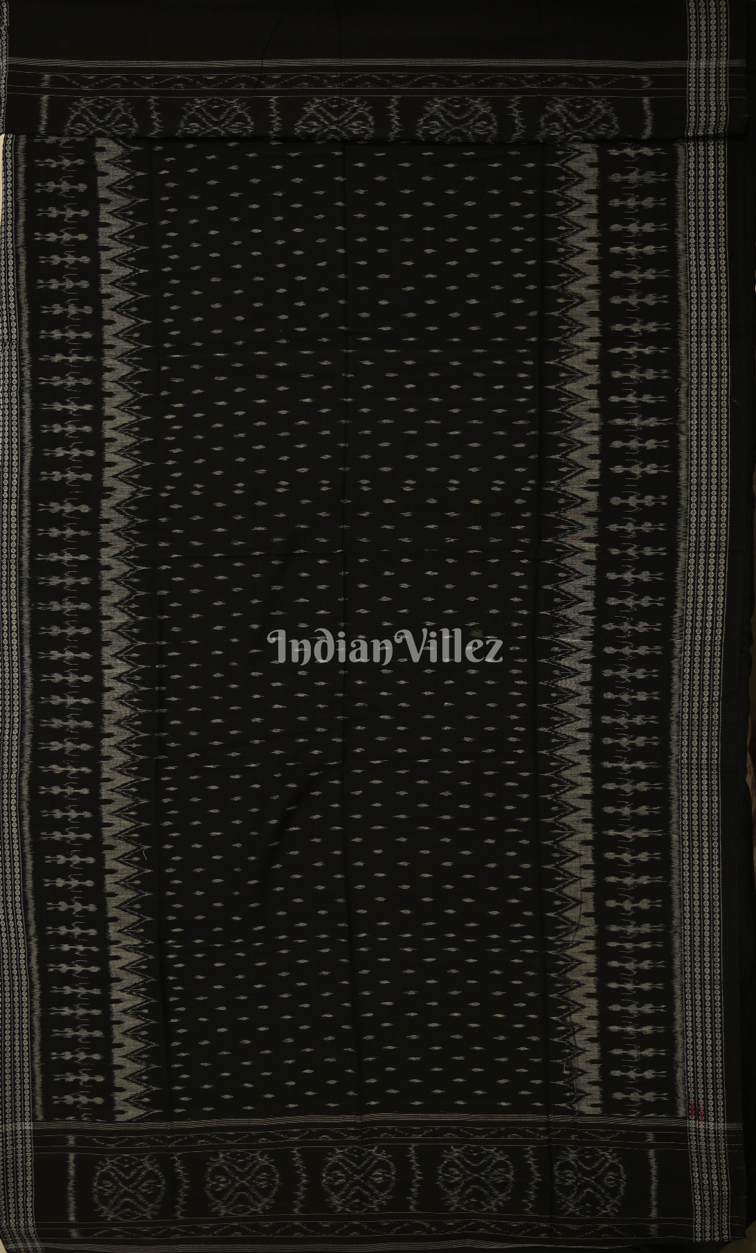 Yellow Black Odisha Ikat  Sambalpuri Dress Set & Dupatta