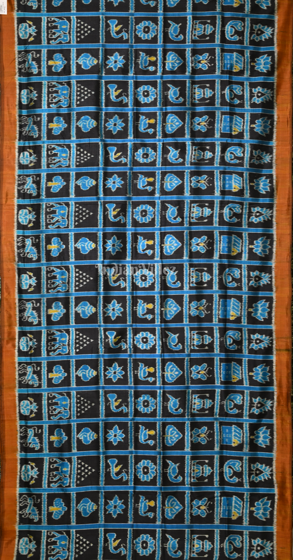 Black Mustard Yellow Nabakothi Contemporary Silk Saree