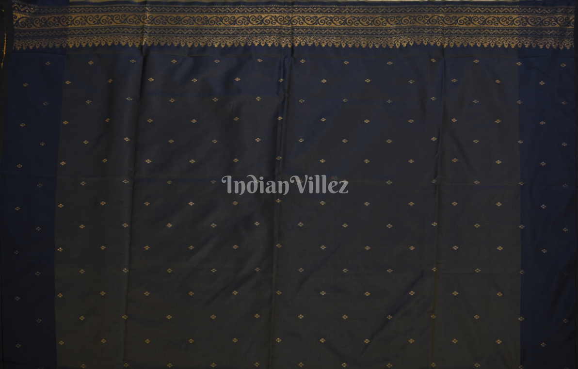 Moss Green Tussar Silk Saree with Zari weave