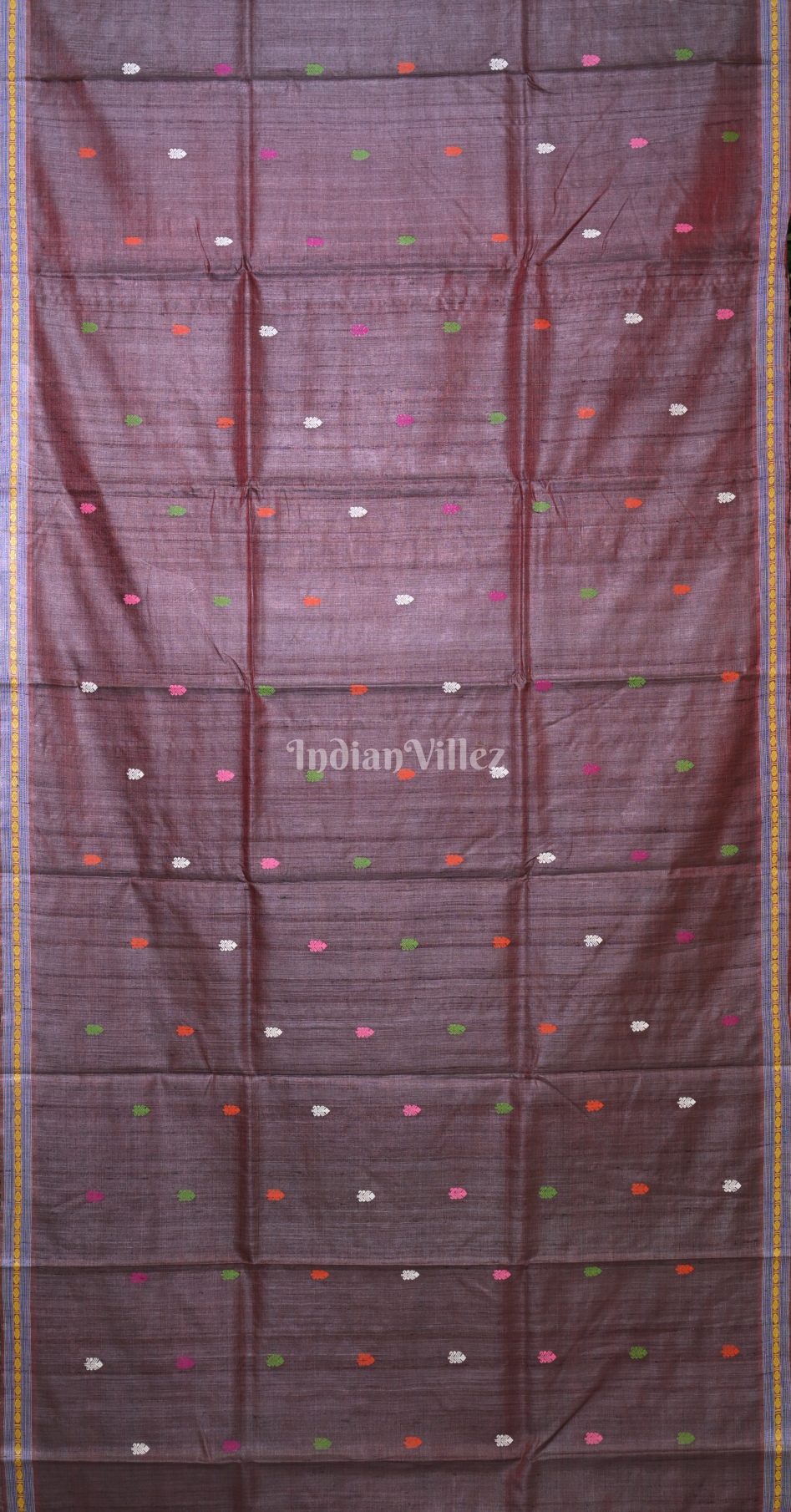 Plum Purple Ramachandrapedi Gopalpur Tussar Silk Saree
