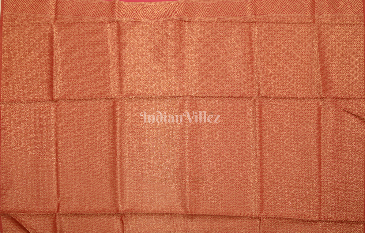  Rani Pink Dual Tone Weaving Organza Saree With Blouse Piece