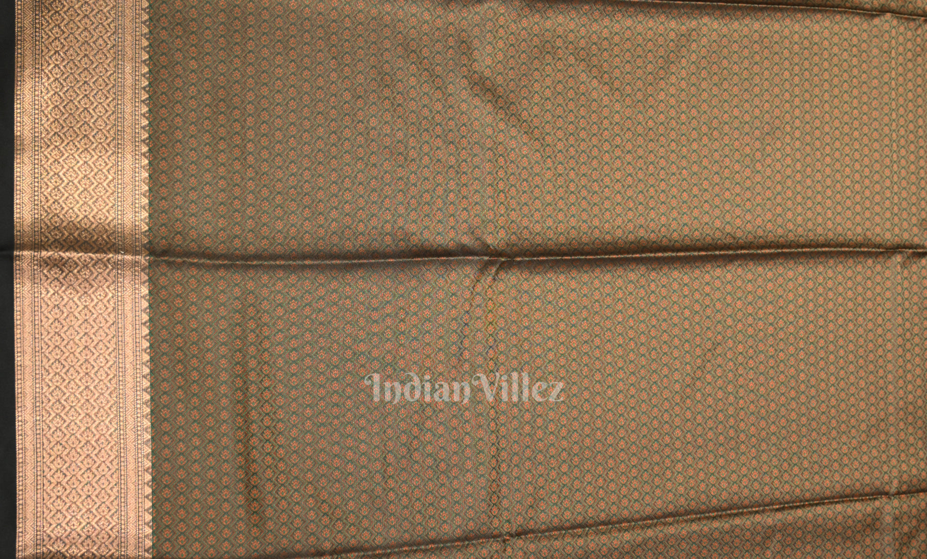 Moss Green Dual Tone Tanchoi Silk Banrasi Saree 