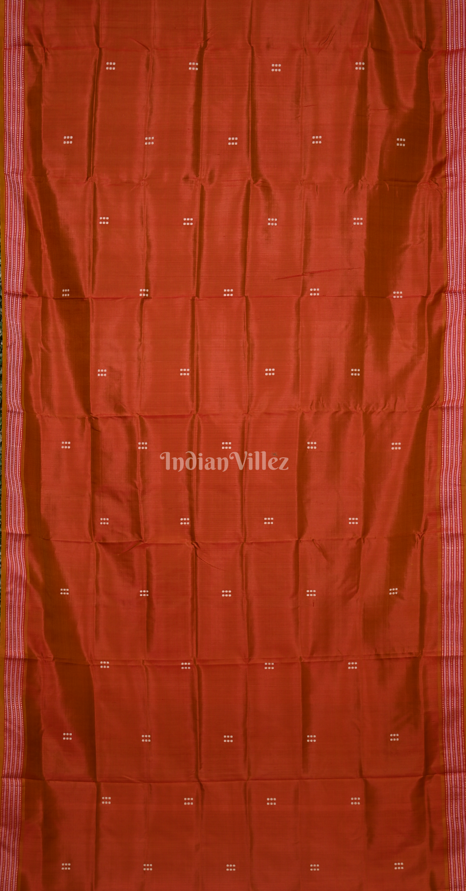 Maroon Beige Butti Design Odisha Ikat Sambalpuri Silk Saree