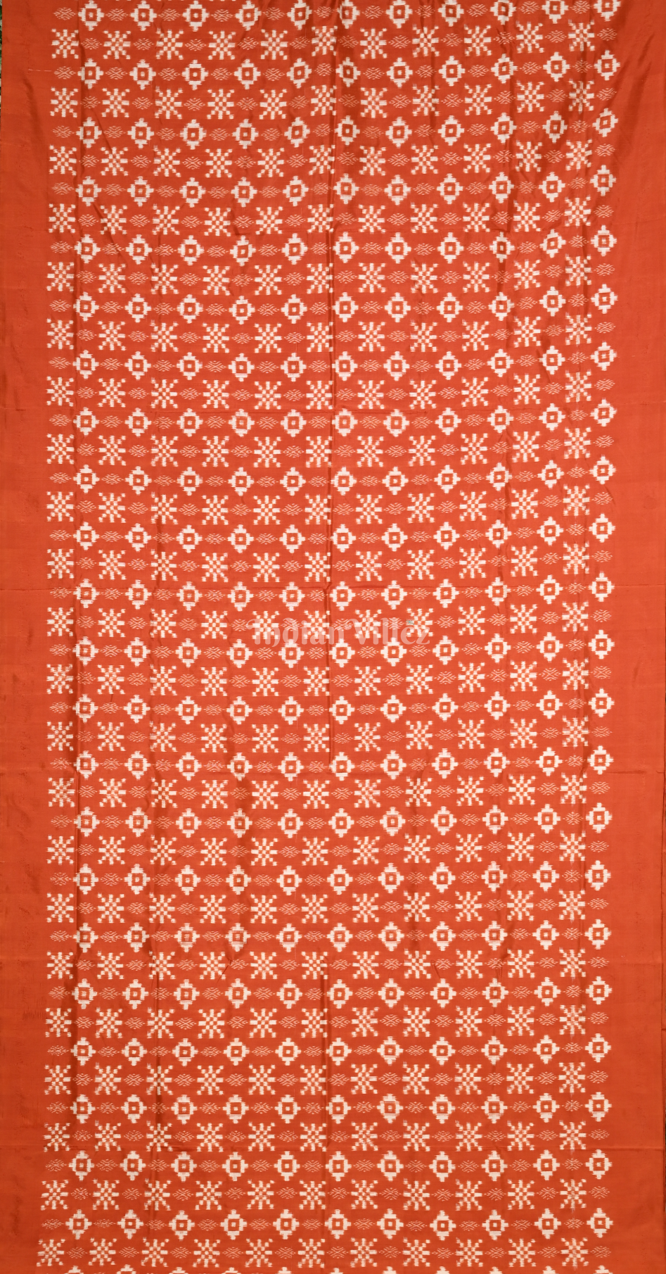 Exclusive Orange Pasapali Odisha Ikat Sambalpuri Silk Saree