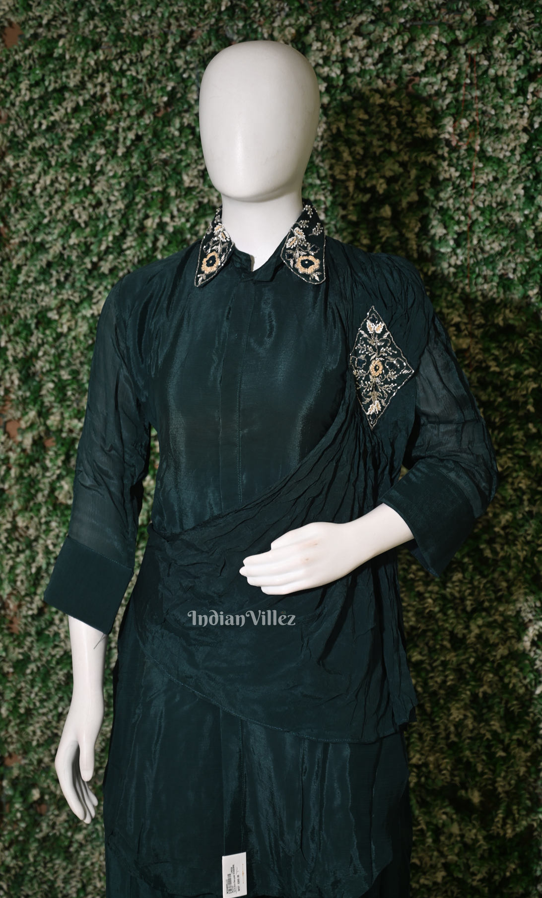 Designer Cyan Green  Kurta & Dhoti Set-(Co-Ords Set)