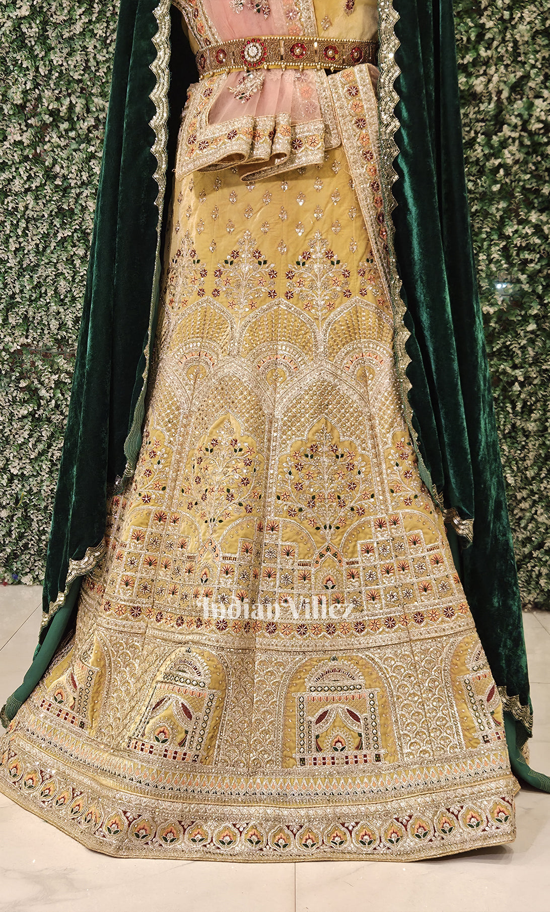 Exlusive Designer  Yellow Peach Lehenga Choli With Dupatta 