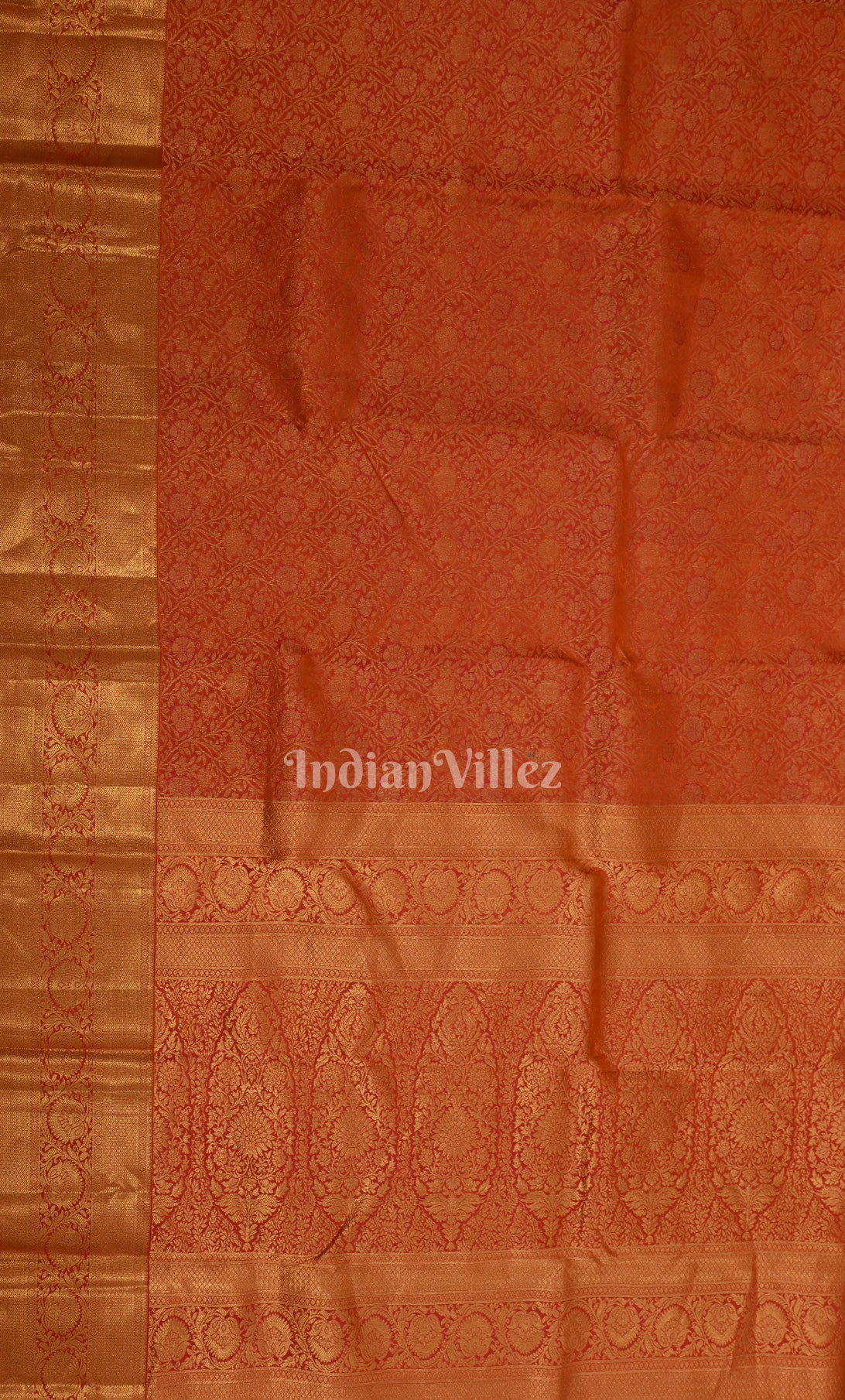 Red Pure Kanjivaram Silk Saree with Zari Brocade 