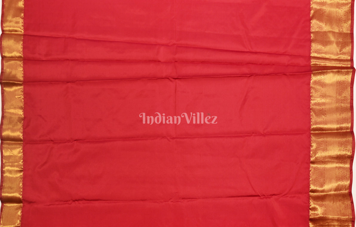 Lavendar Red Zari woven Pure Kanjivaram Silk Saree 